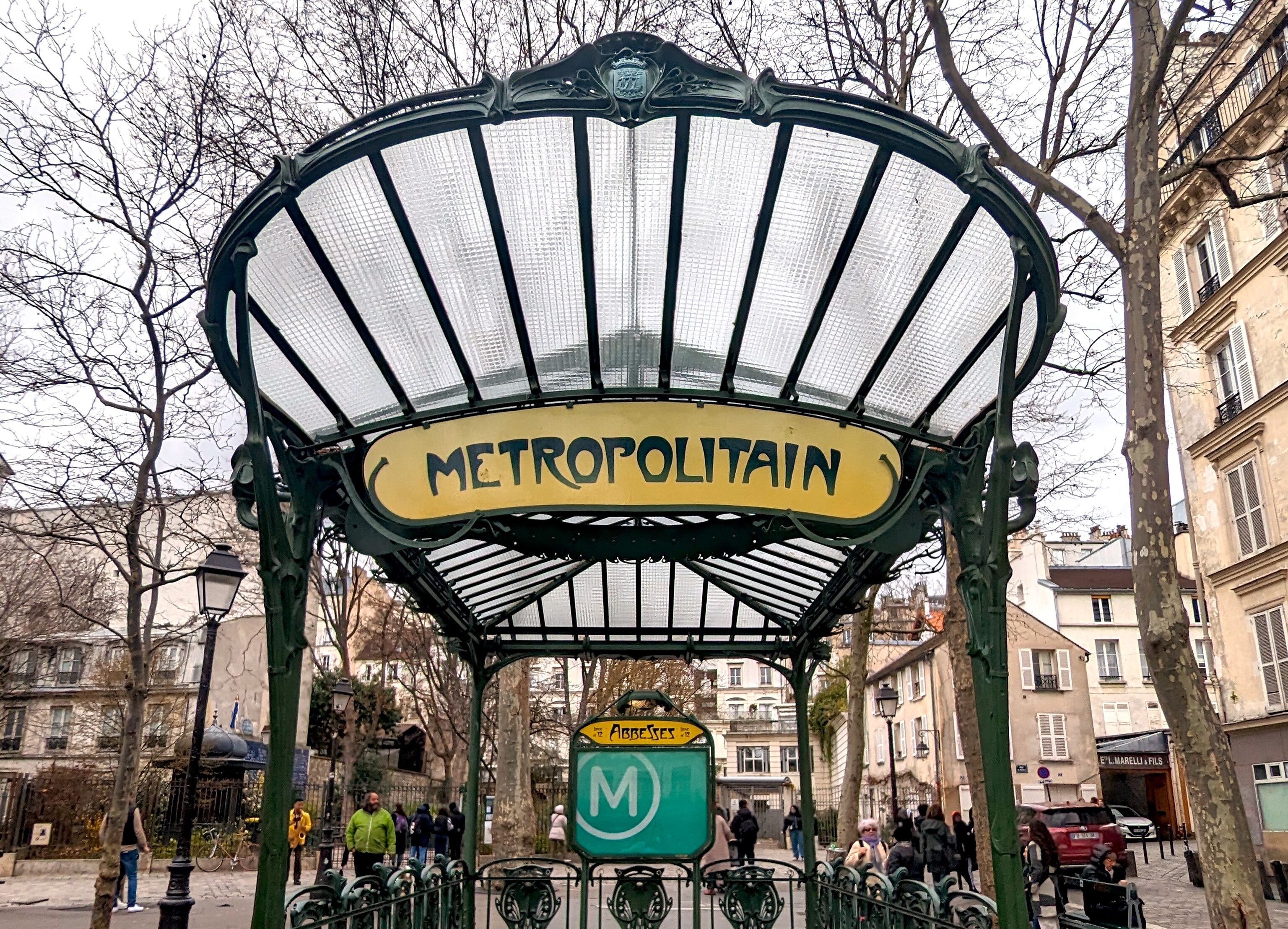The Guimard metro entrance at Abbesses.