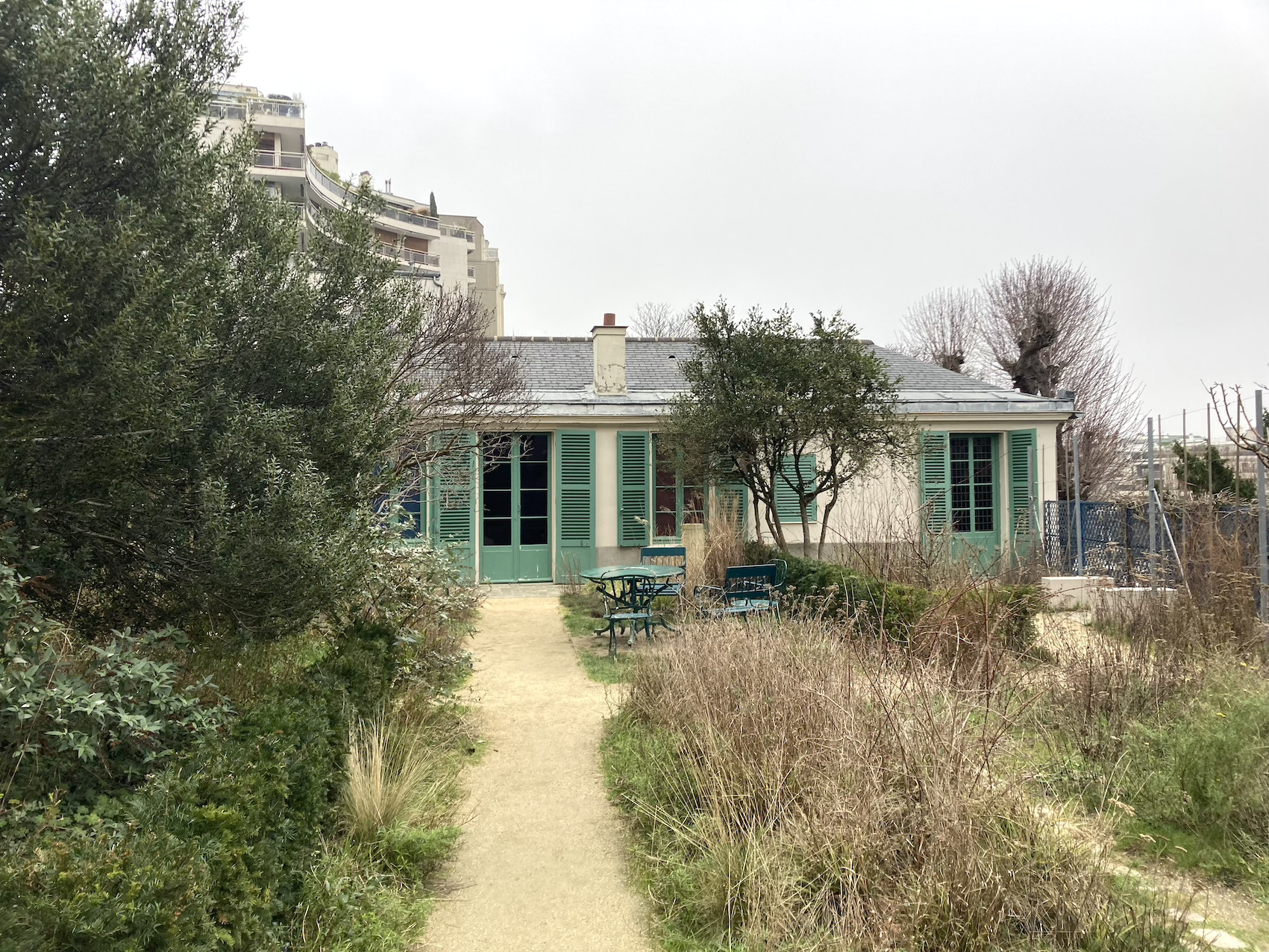 Balzac's house and garden in Paris that are now a museum.
