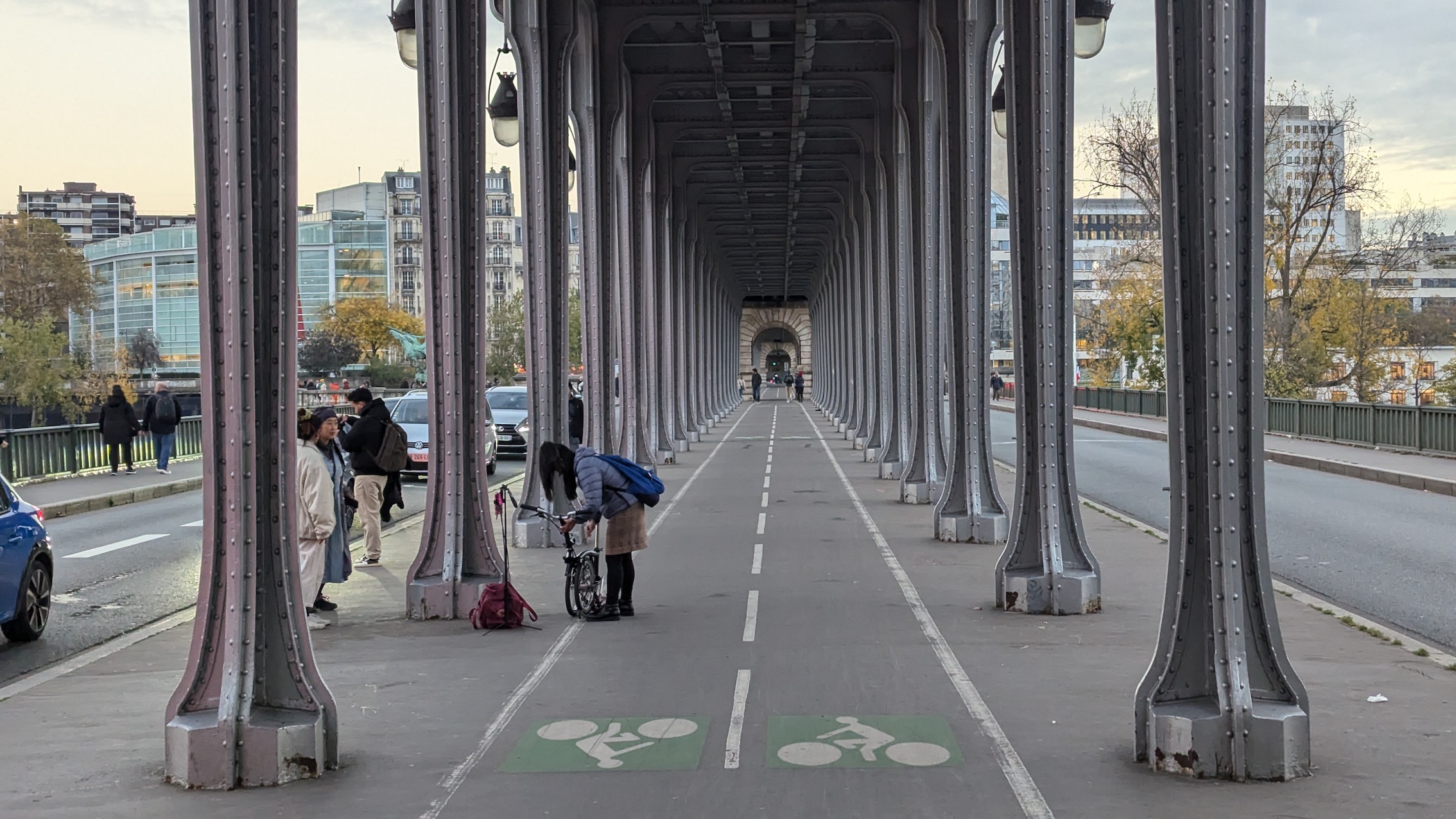 Pont de Bir-Hakeim in Paris where the movie Inception was filmed.